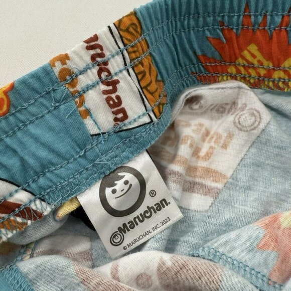 Mad Engine Maruchan Noodles Pajamas Pants Lounge Men Size L Elastic Pattern Logo - Picture 11 of 12